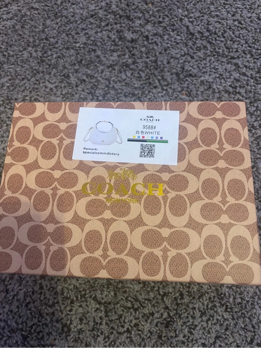 Coach White Leather Bag with Gold Hardware